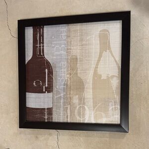 Framed Wine Bottle Art Print